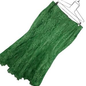 STUNNING ST. PATRICK'S DAY GREEN SEQUINNED FULL LENGTH EMBROIDERED SKIRT! SZ XXL